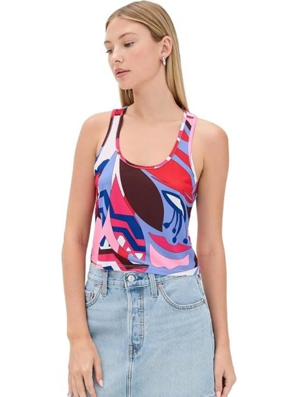 Ramy Brook Delaney Tank Top XL Rosa Paradiso Printed Jersey Sleeveless NWT